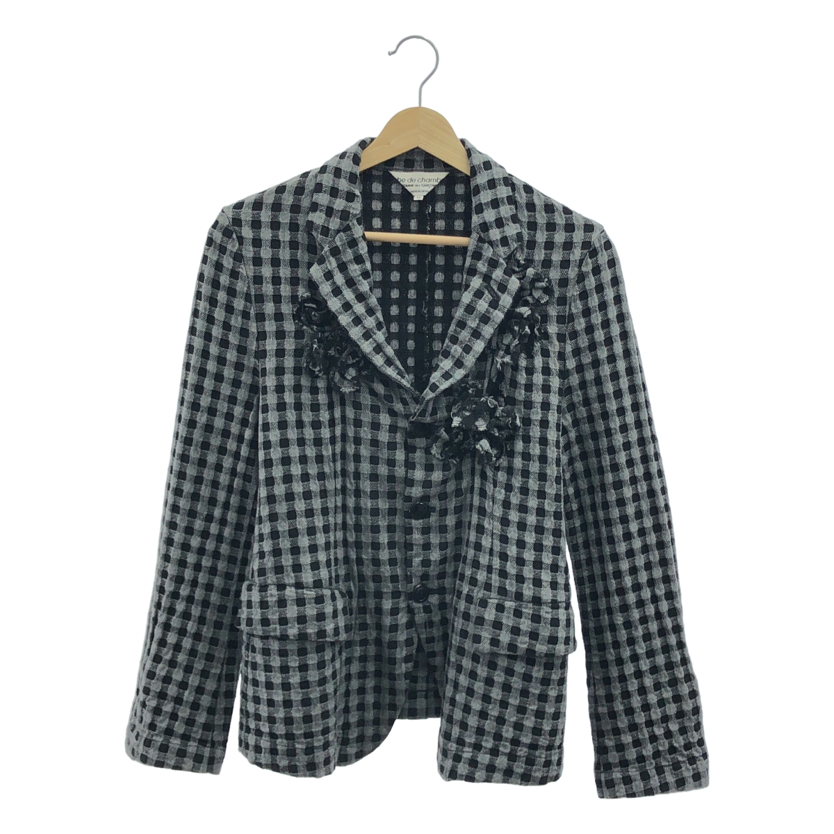 robe de chambre COMME des GARCONS / ローブドシャンブルコムデギャルソン フリル装飾 シングルジャケット