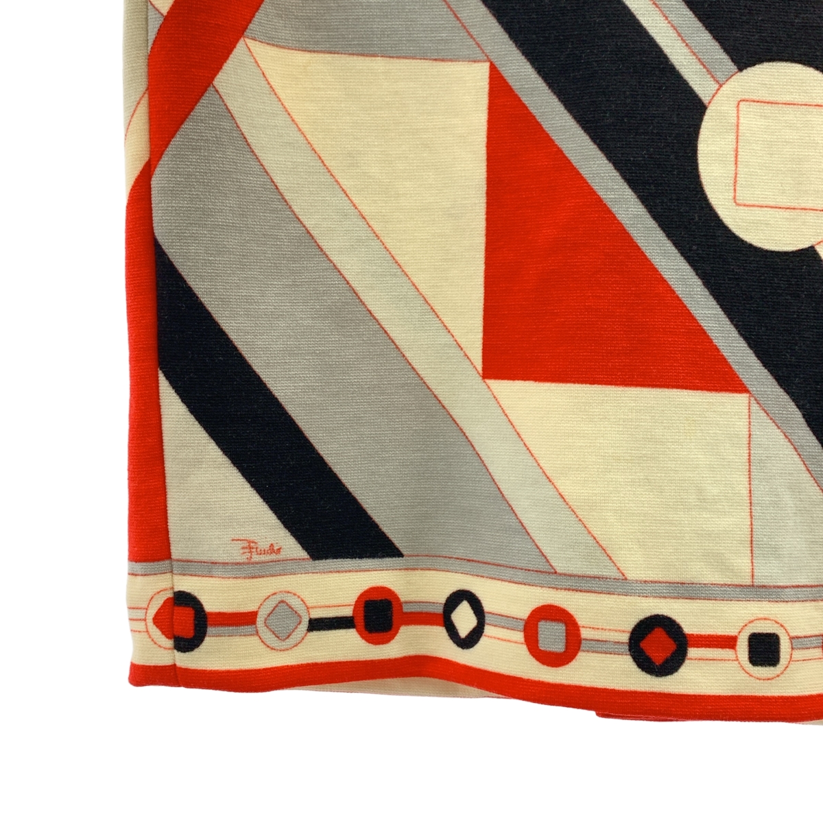 EMILIO PUCCI / エミリオプッチ 総柄 ロゴ バックジップ スリット スカート