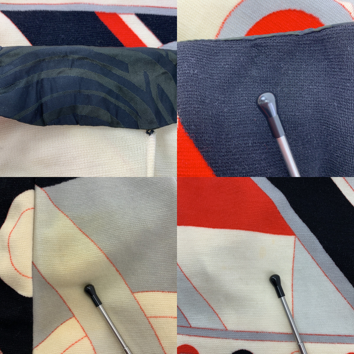 EMILIO PUCCI / エミリオプッチ 総柄 ロゴ バックジップ スリット スカート