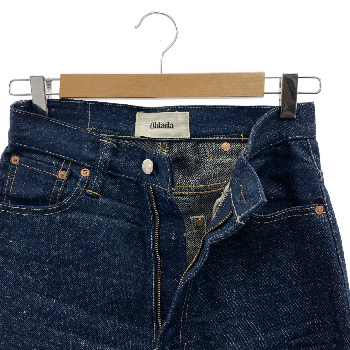 その他 コットン リネン シンチバック セルビッチ デニムパンツ