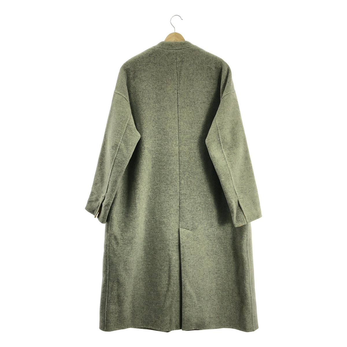ENFOLD / エンフォルド ウール ソフトリバー ノーカラーコート