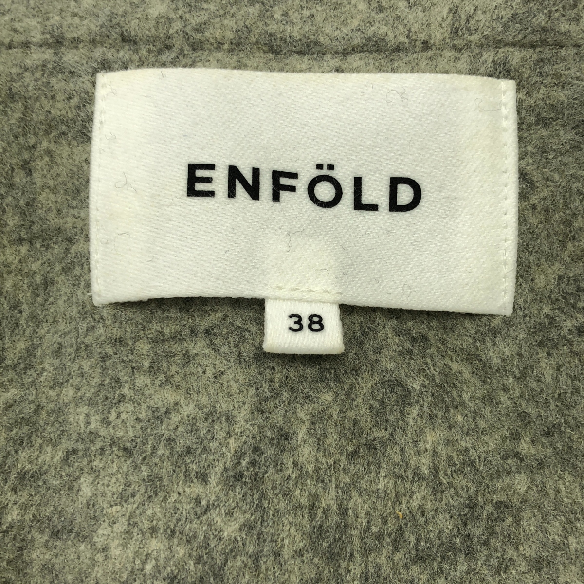 ENFOLD / エンフォルド ウール ソフトリバー ノーカラーコート