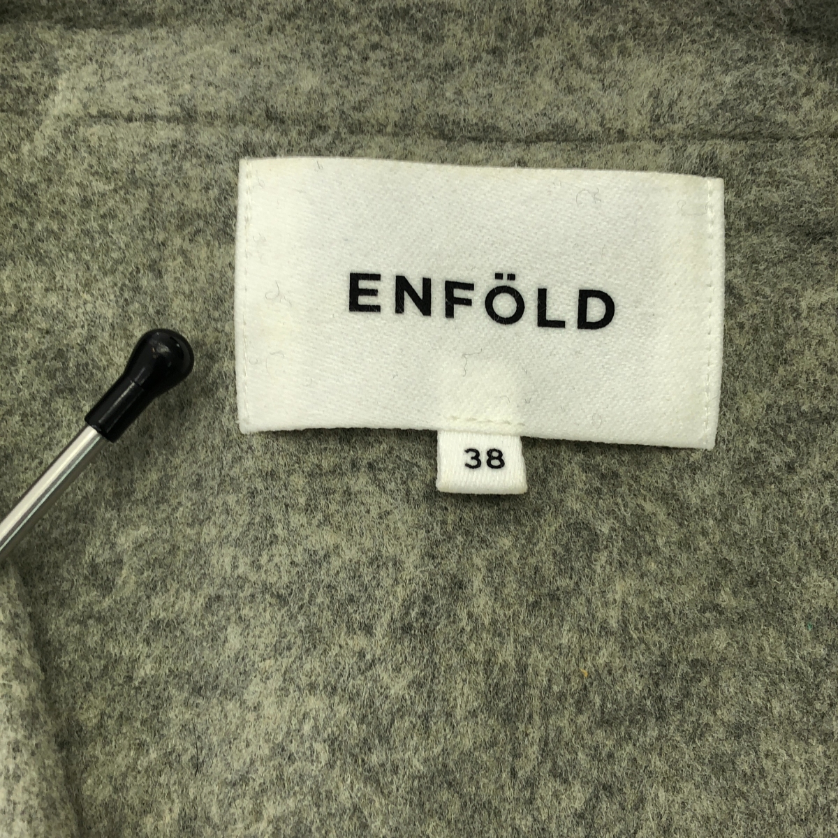 ENFOLD / エンフォルド ウール ソフトリバー ノーカラーコート