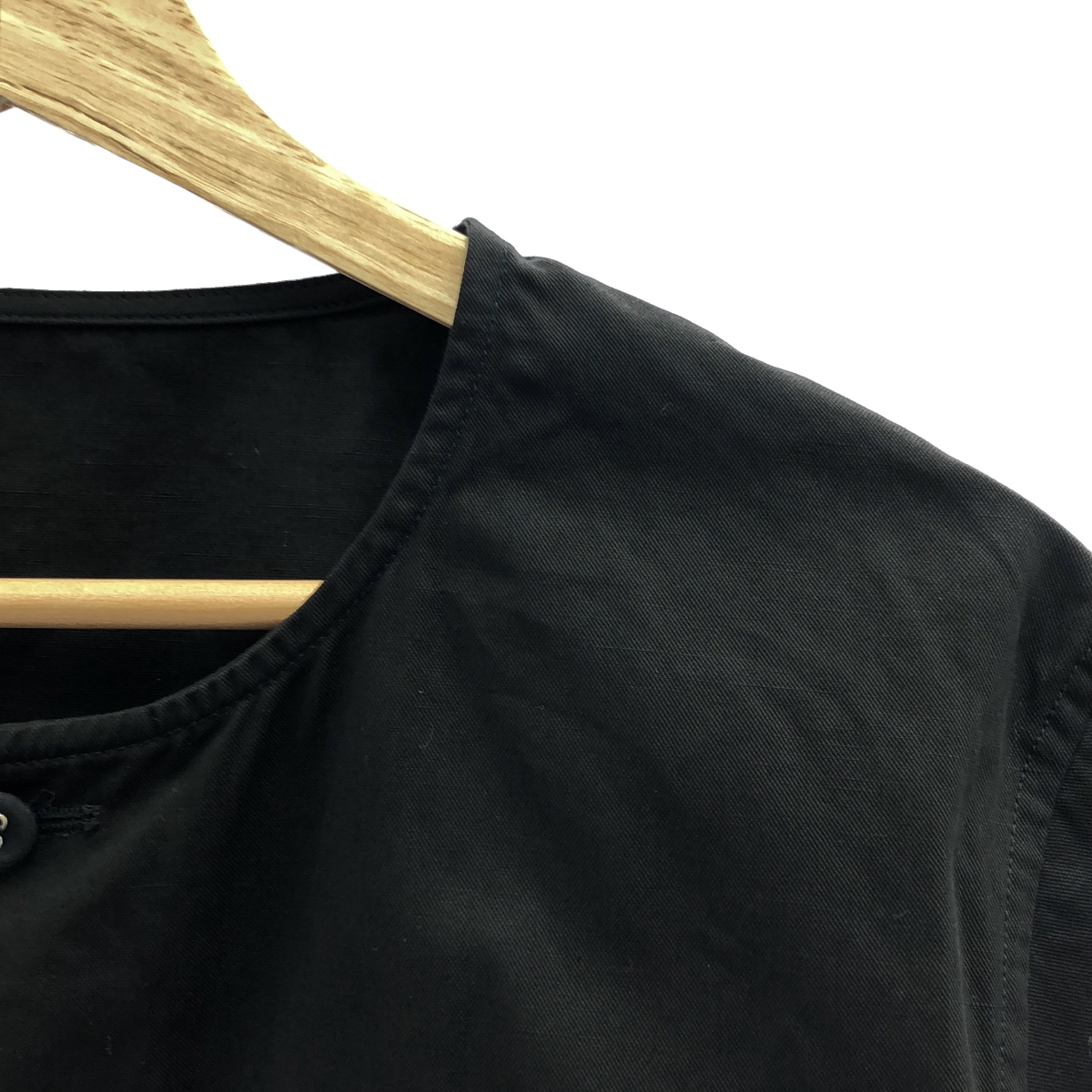 CASEY CASEY / ケーシーケーシー VERGER SHIRT TOUGH ノーカラー コットンリネン シャツ