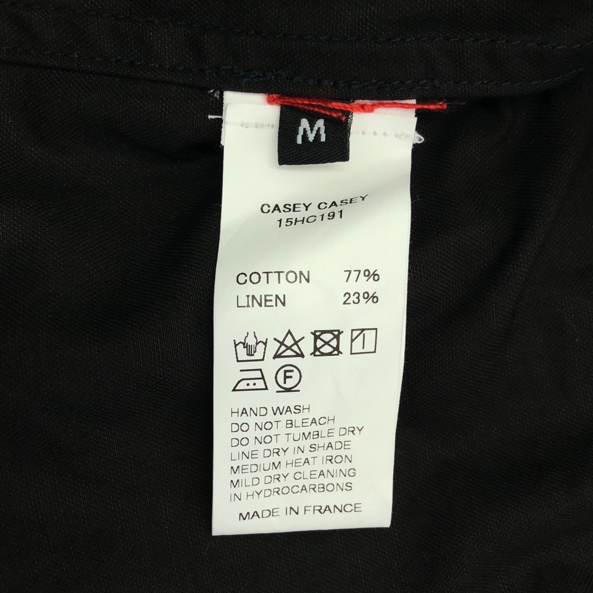 CASEY CASEY / ケーシーケーシー VERGER SHIRT TOUGH ノーカラー コットンリネン シャツ