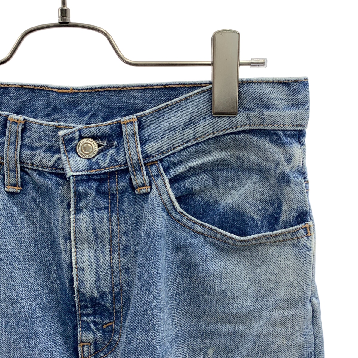 NOWOS / ノーウォス 切り替え カットオフ フレア デニムパンツ