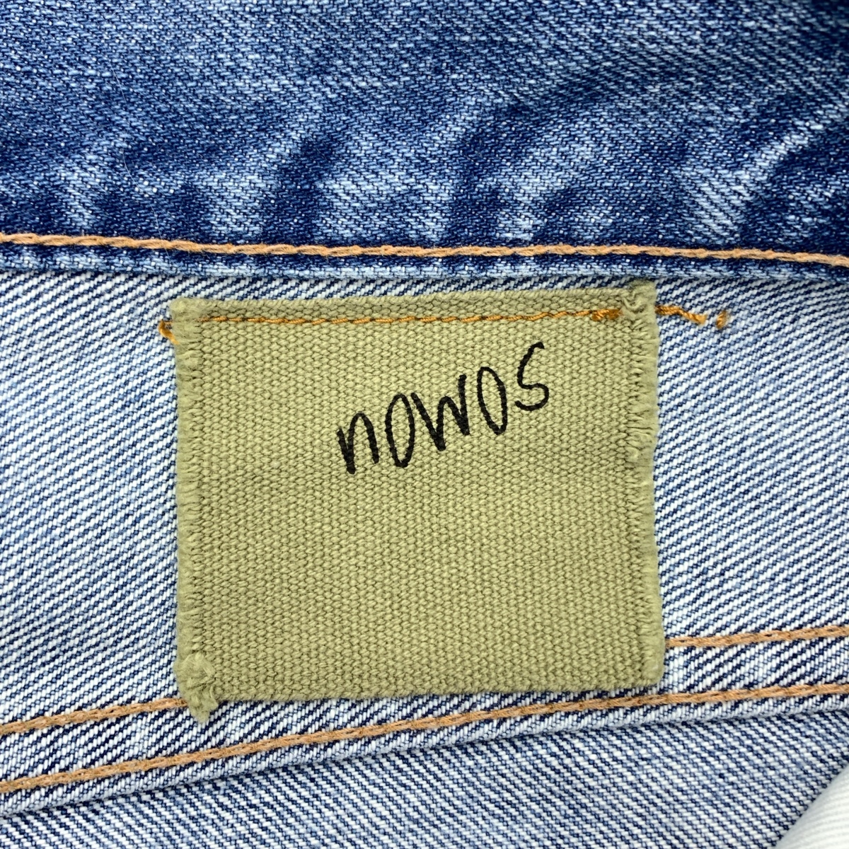 NOWOS / ノーウォス 切り替え カットオフ フレア デニムパンツ