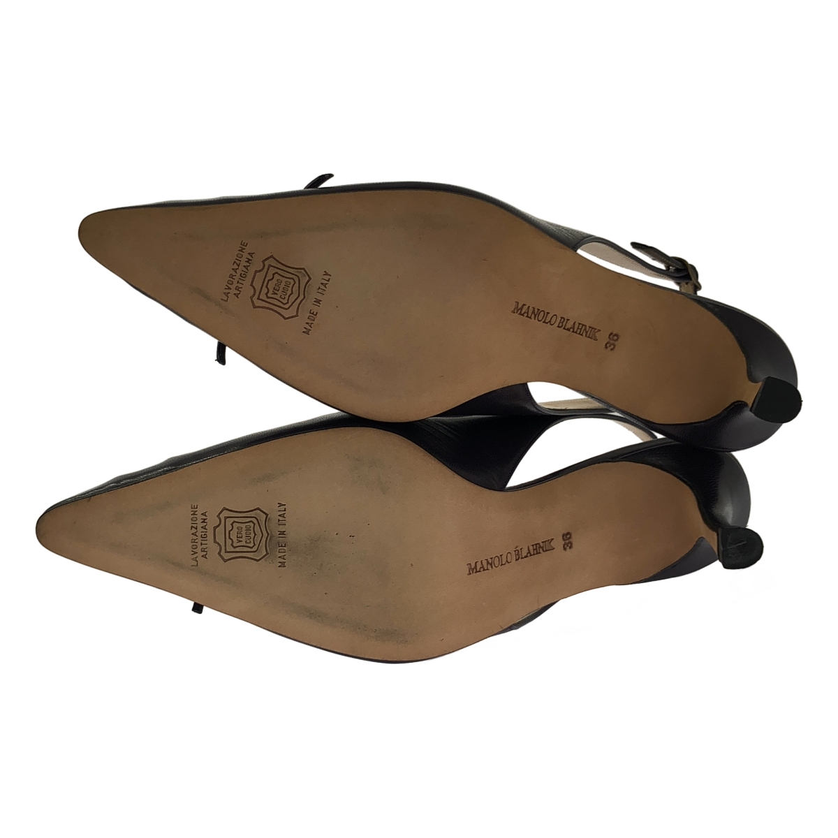 MANOLO BLAHNIK / マノロブラニク レースアップ ポインテッドトゥ パンプス