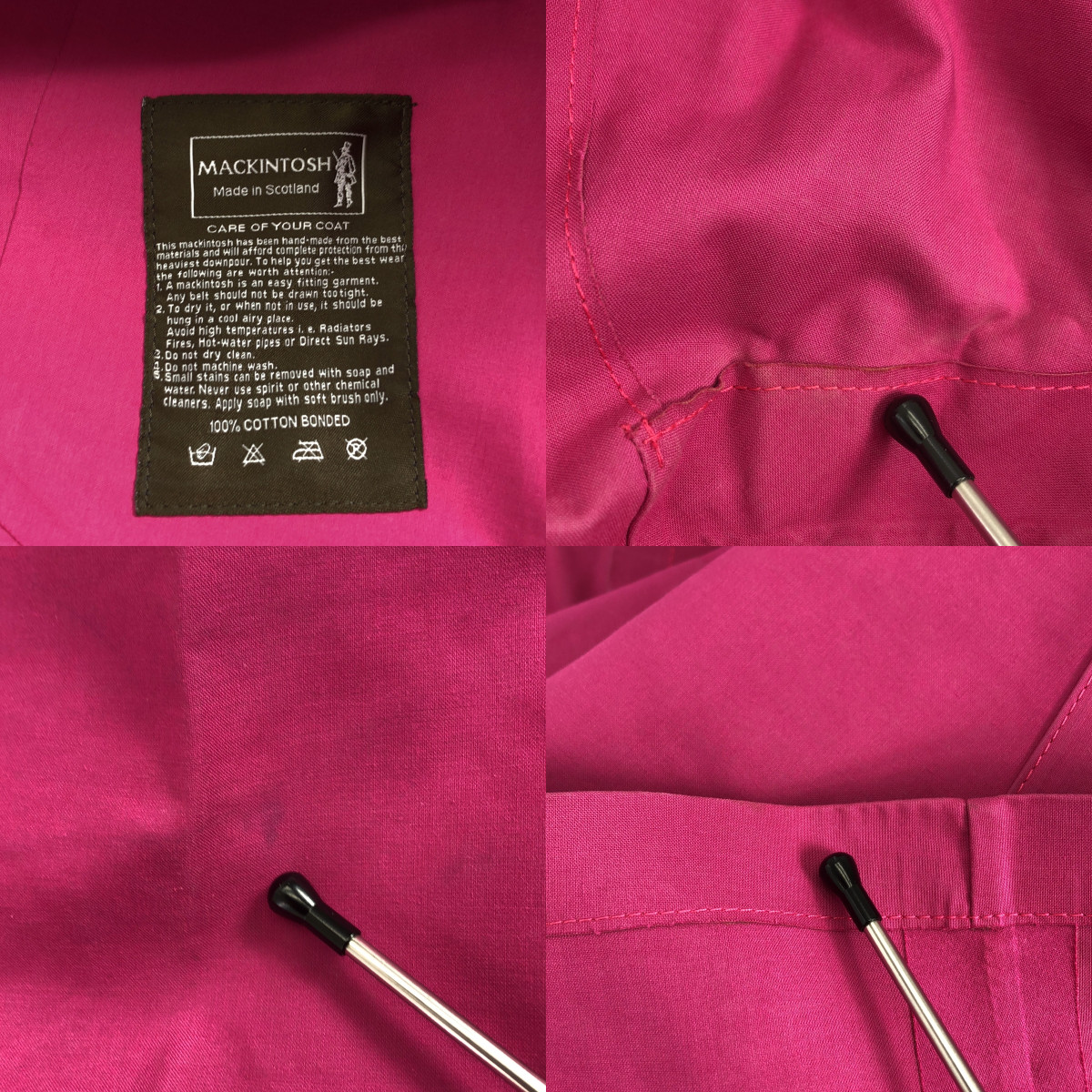 MACKINTOSH / マッキントッシュ ゴム引き ライナー付き フーテッド コート