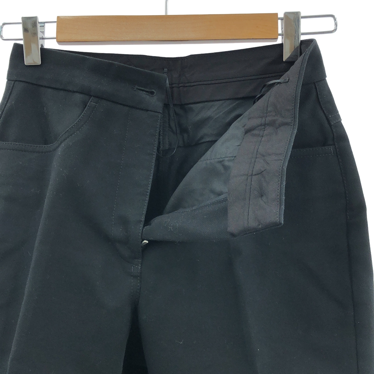 JIL SANDER / ジルサンダー BLACK COTTON PANTS コットン フレアパンツ