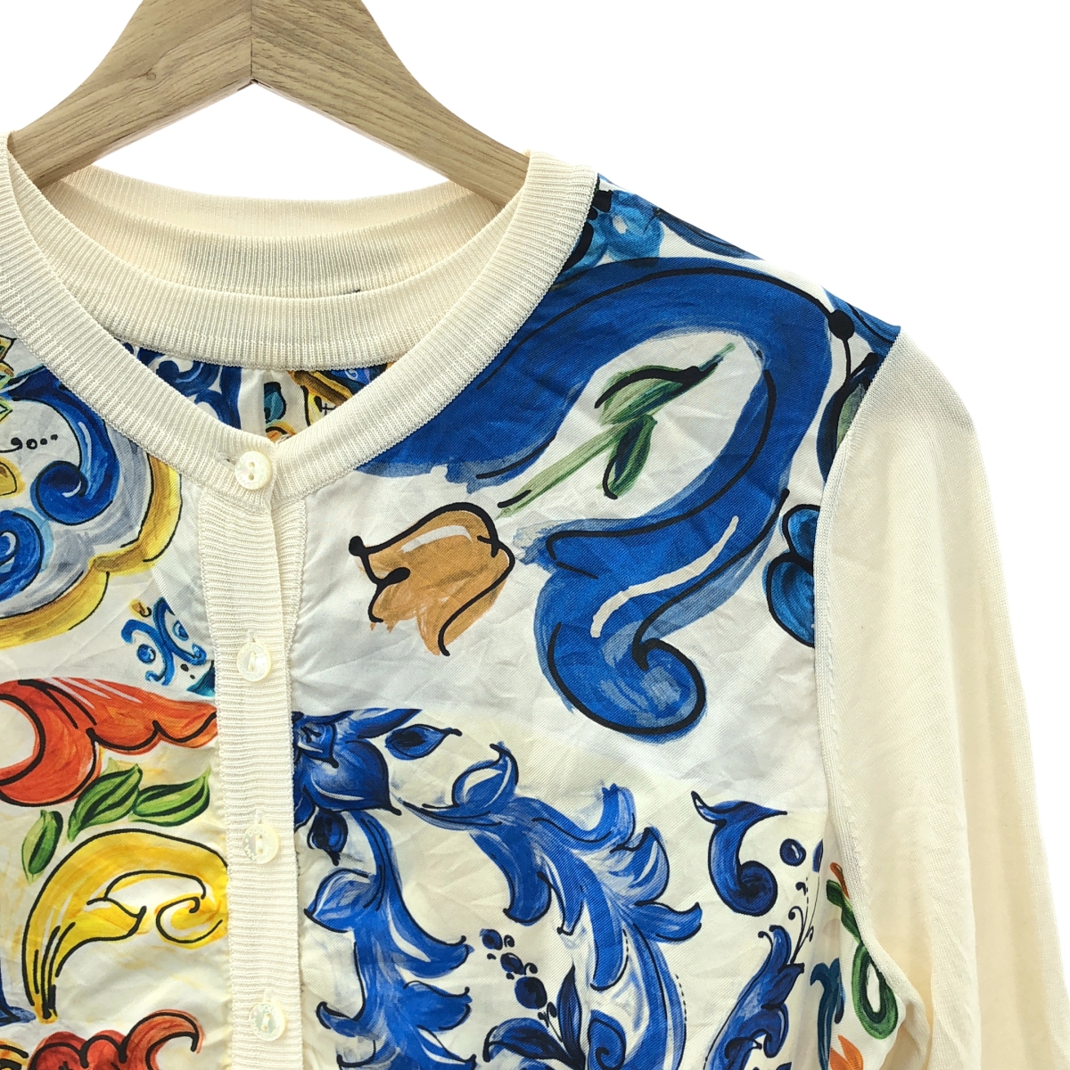 DOLCE&GABBANA / ドルチェ&ガッバーナドルガバ アンサンブル / マヨルカ シルク クルーネック タンクトップ カーディガン