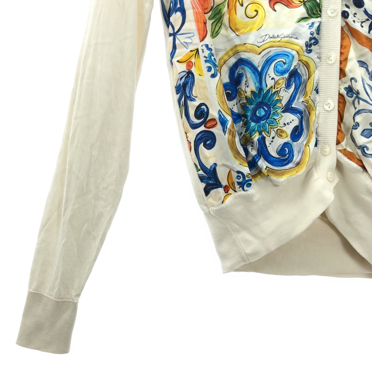 DOLCE&GABBANA / ドルチェ&ガッバーナドルガバ アンサンブル / マヨルカ シルク クルーネック タンクトップ カーディガン