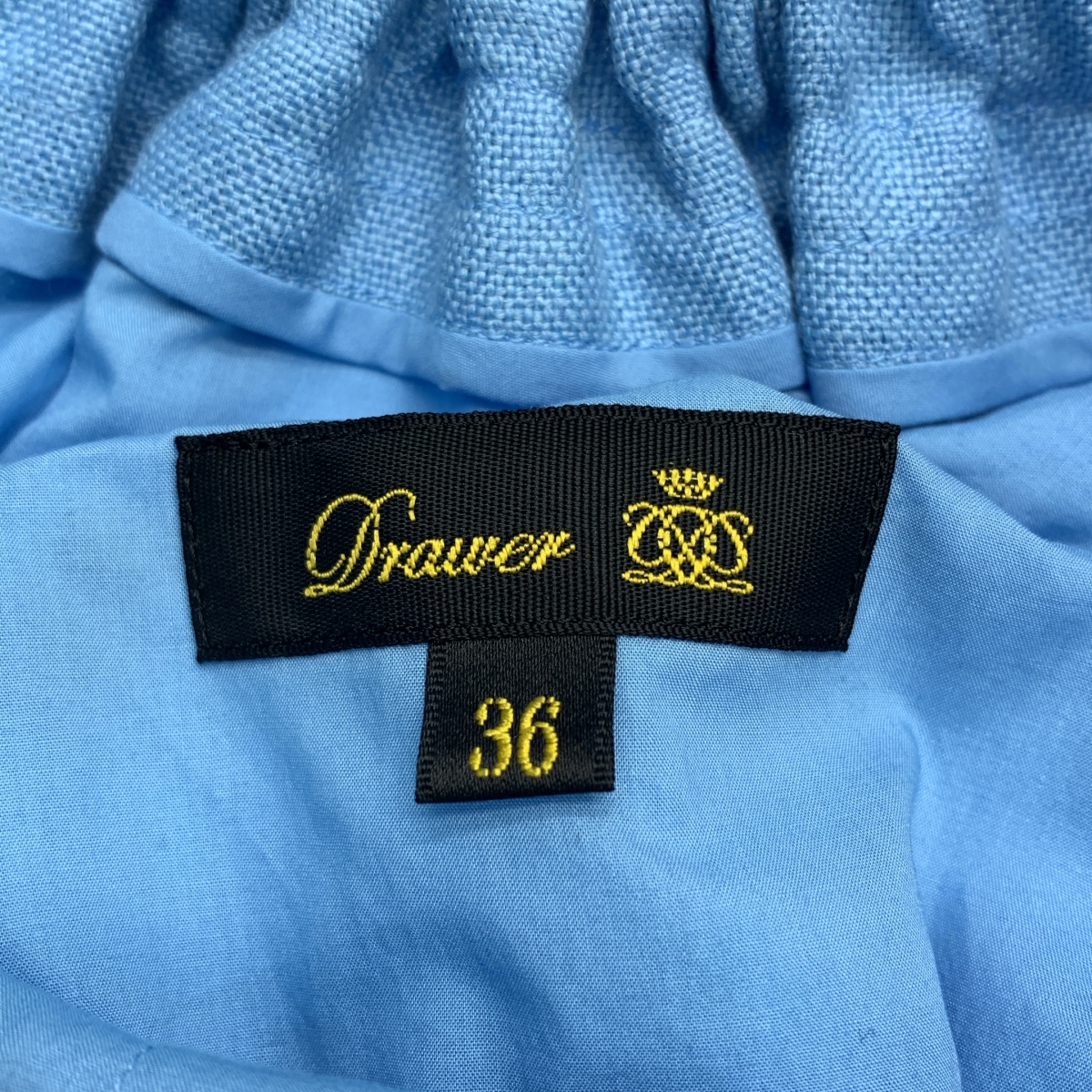 Drawer / ドゥロワー ウエスト ギャザー リボン スカート