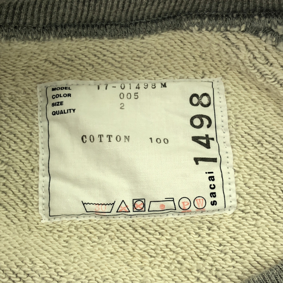 sacai / サカイ テープデザイン クルーネックスウェットトレーナー