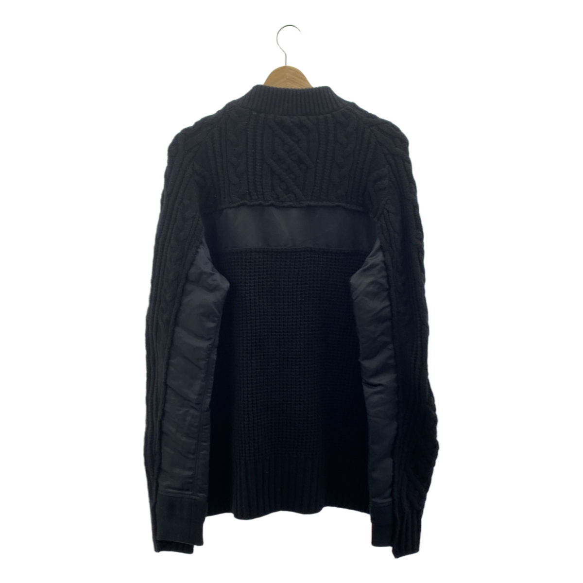 sacai / サカイ 異素材 切替 ドッキング ケーブル ニット セーター