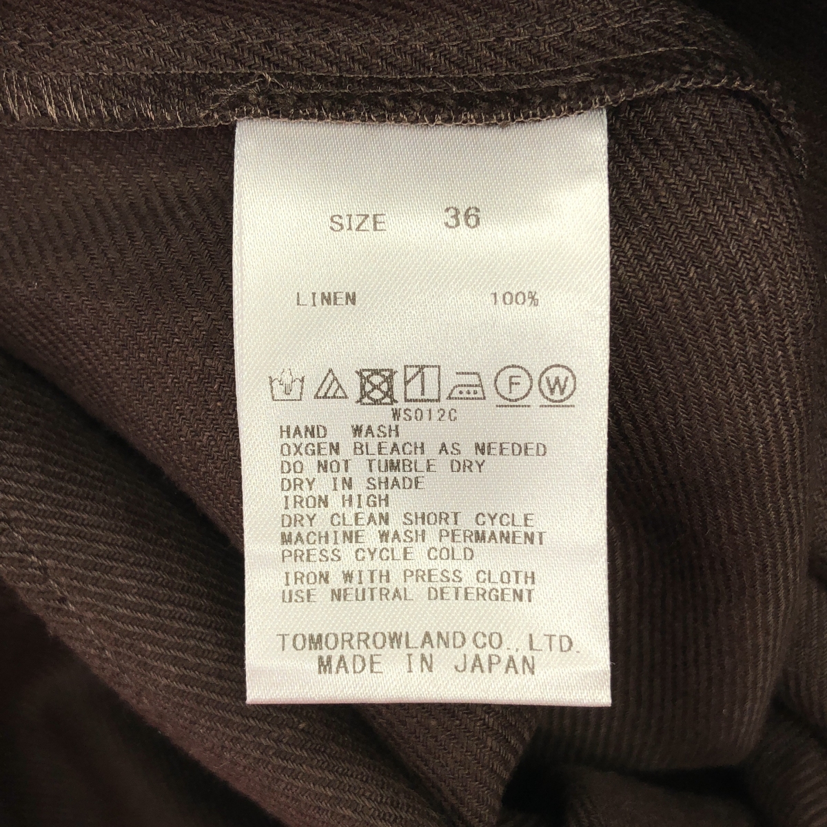 その他 リネン ツイル エプロン スカート