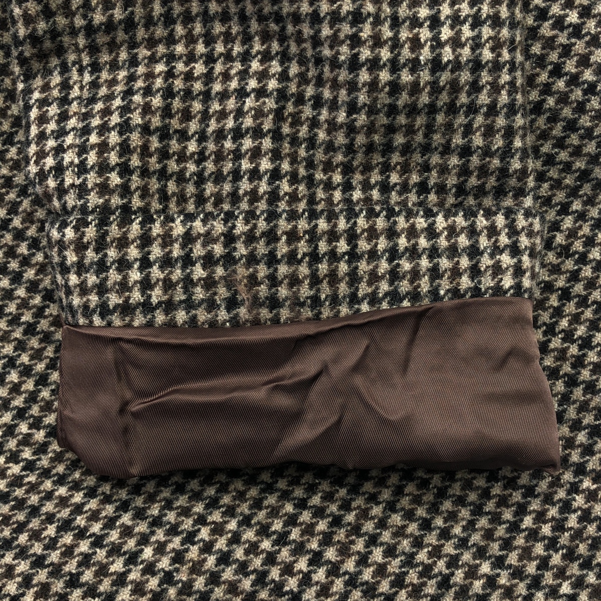 A.P.C. / アーペーセー ウール 千鳥格子 ステンカラー コート / 総裏地