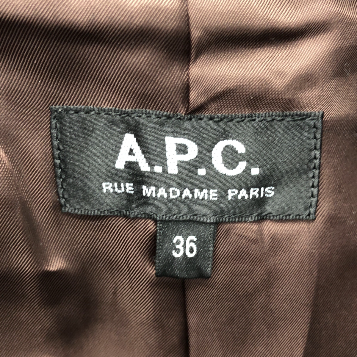 A.P.C. / アーペーセー ウール 千鳥格子 ステンカラー コート / 総裏地
