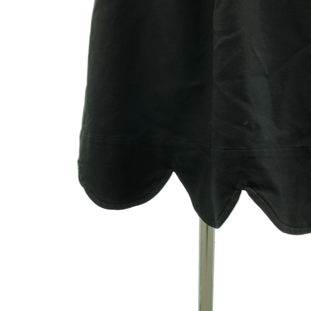 COMME des GARCONS GIRL / コムデギャルソンガール ポリエステル 異素材 切替 染め加工 フェイクファー ドッキング スカラップ ドレス ワンピース