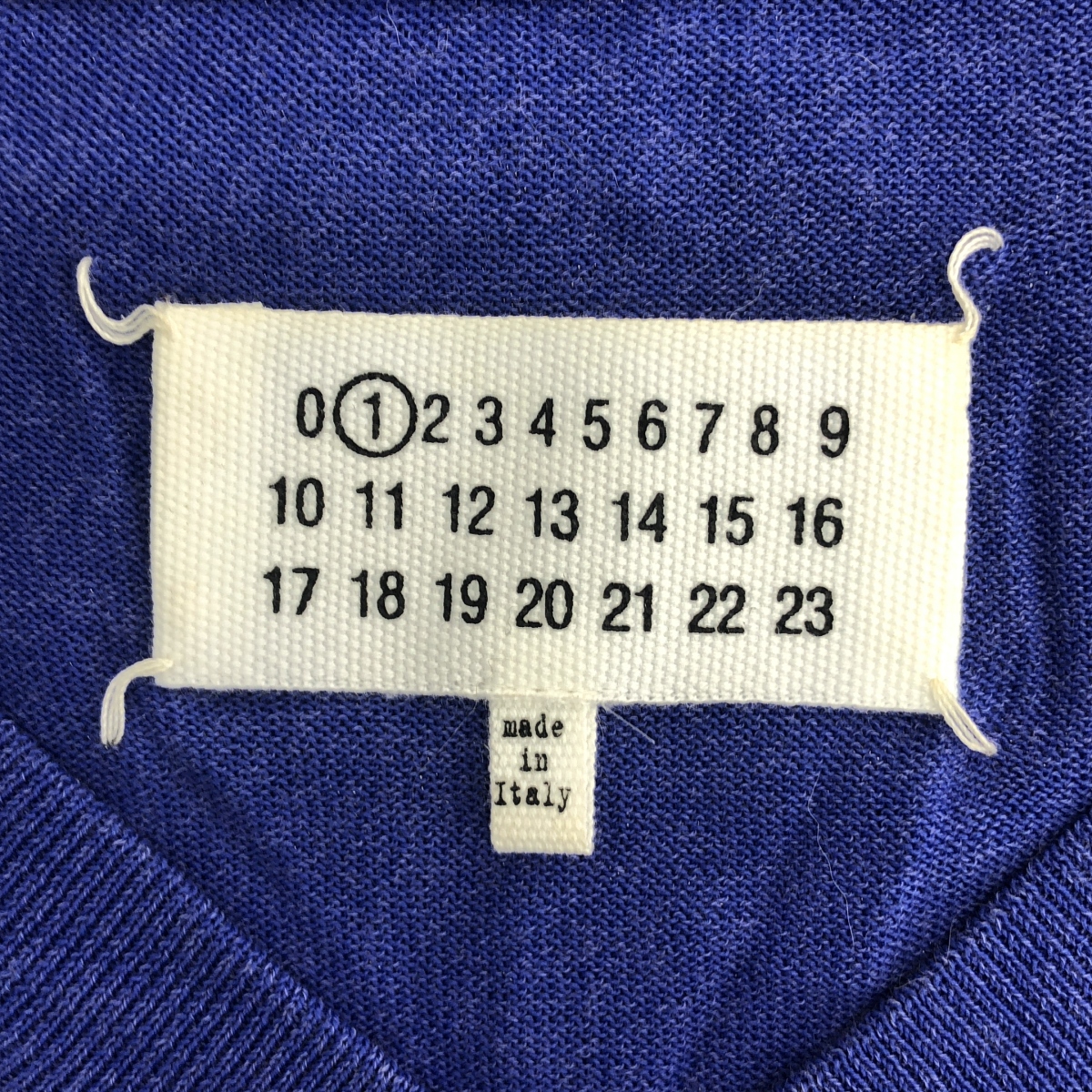 Maison Martin Margiela / メゾンマルタンマルジェラ レーヨン コットン 変形 Vネック ニット