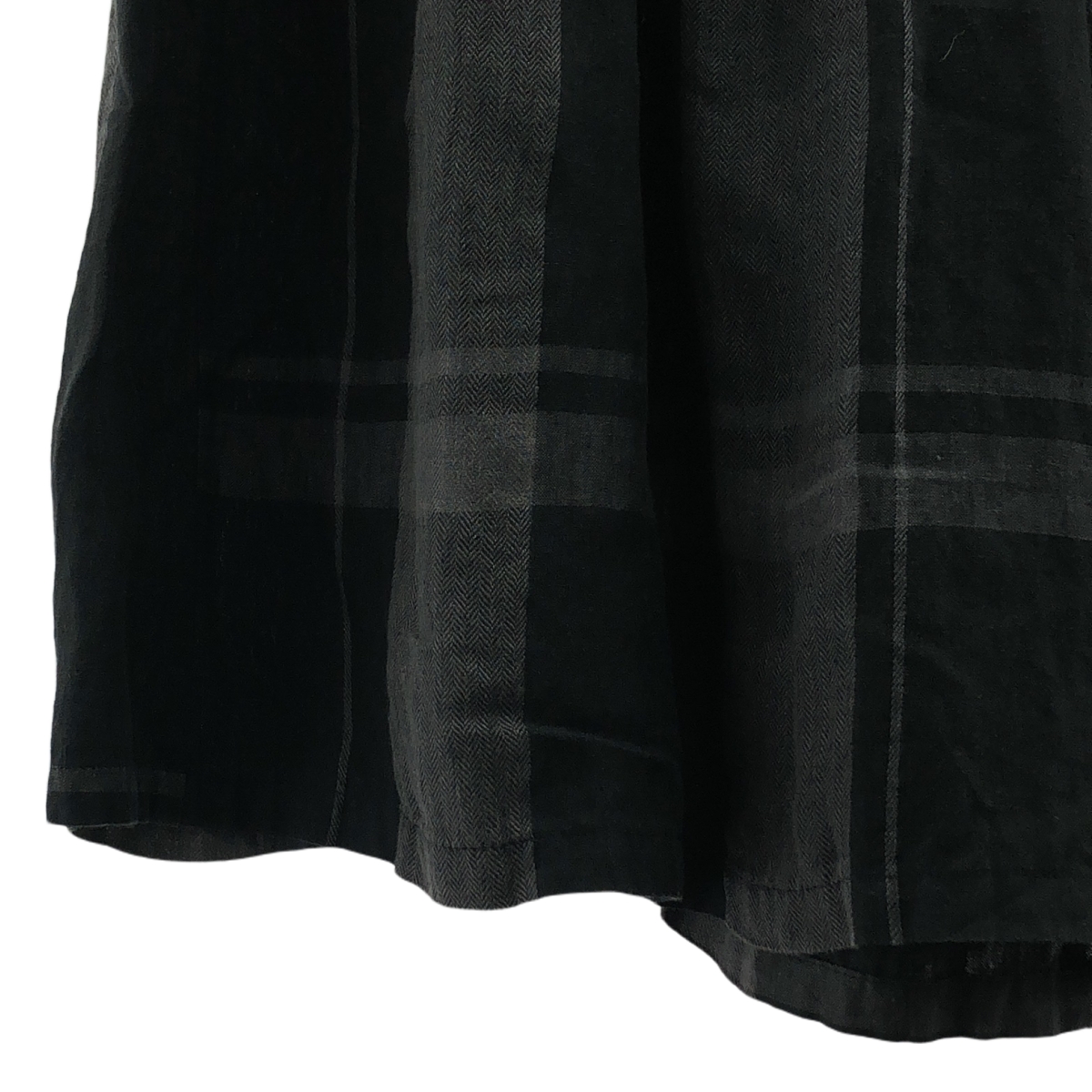 その他 リネン ヘリンボーン ドローストリング ボリューム ワイドパンツ