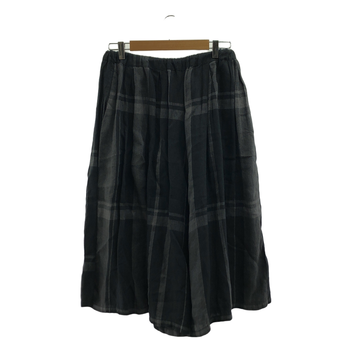 その他 リネン ヘリンボーン ドローストリング ボリューム ワイドパンツ