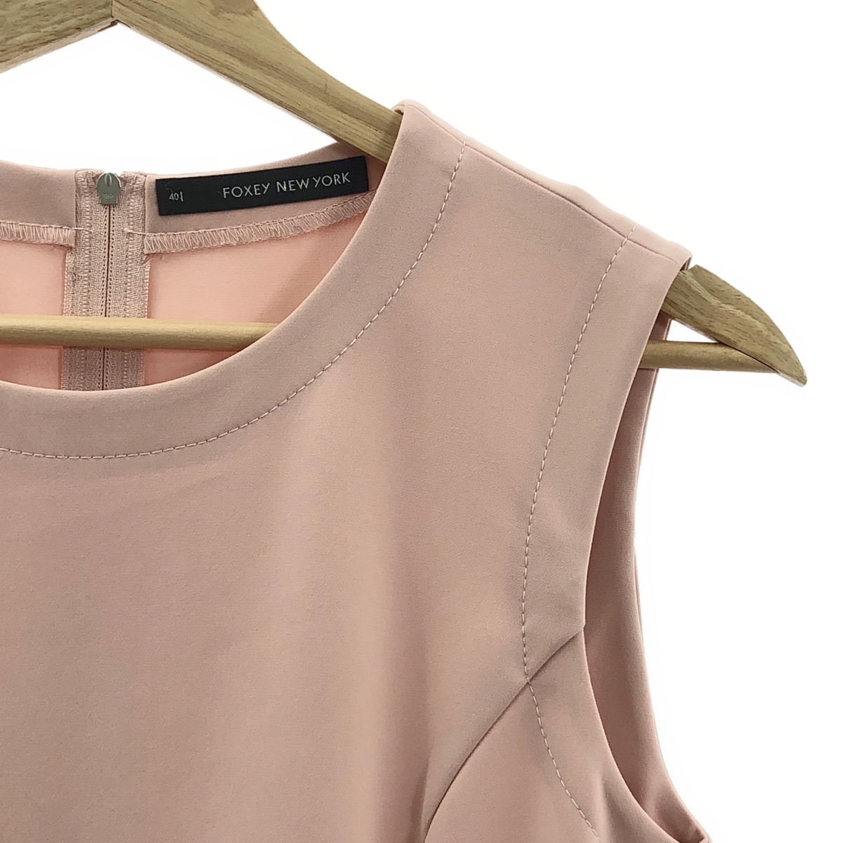 FOXEY NEW YORK / フォクシーニューヨーク ノースリーブ バックギャザー ポリエステル ワンピース