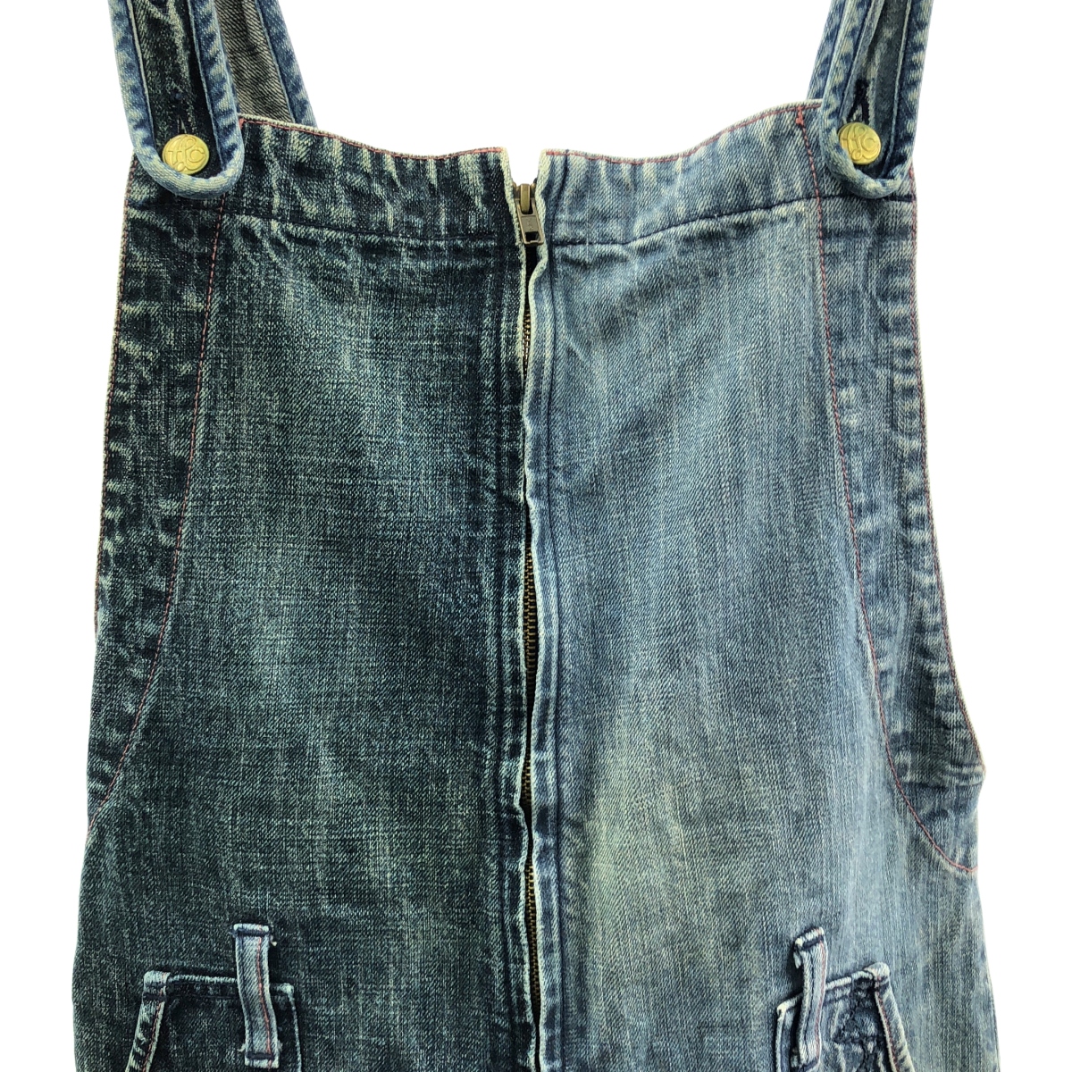 Alexander Lee Chang / アレキサンダーリーチャン 2トーン 切替 デニム オーバーオール