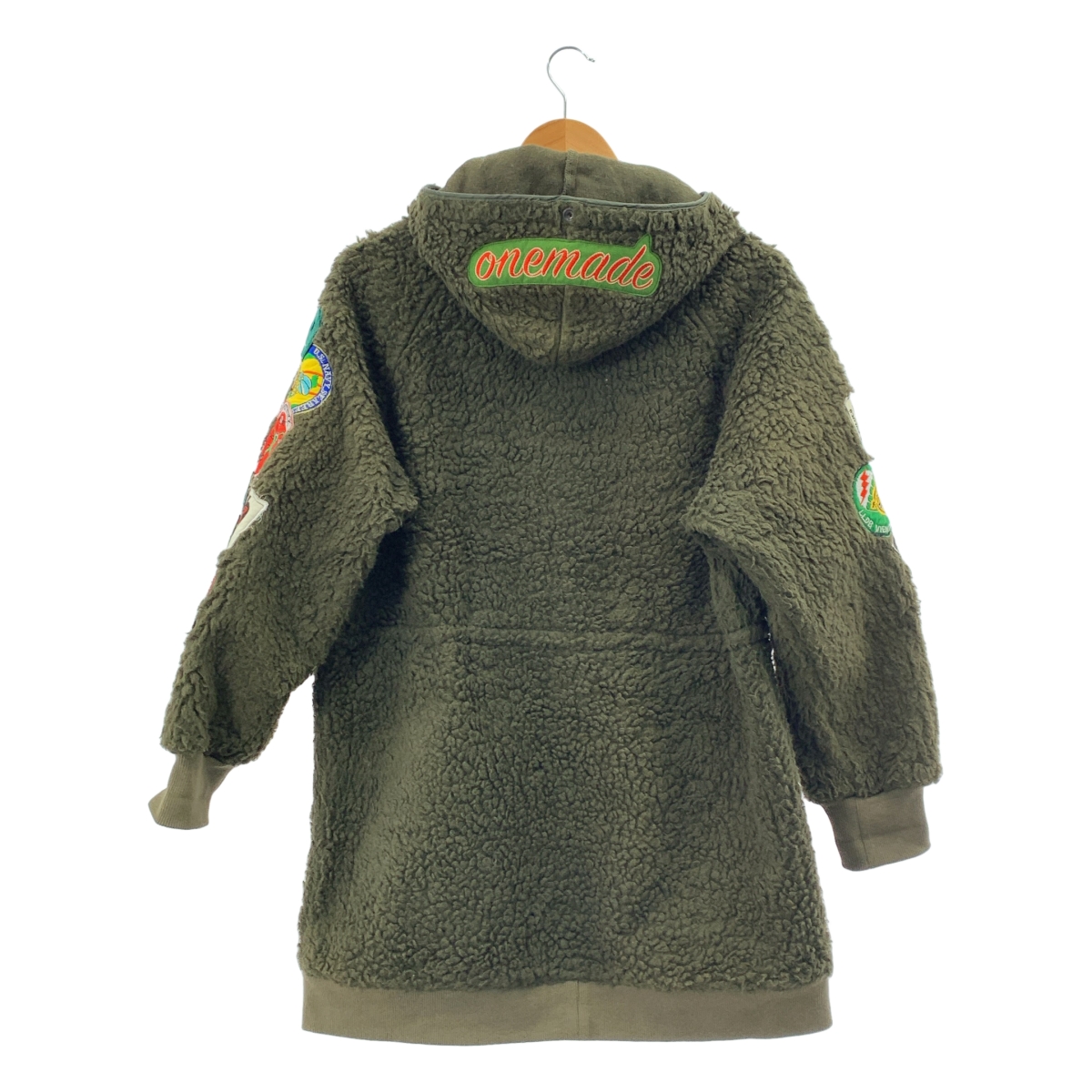 ONE MADE / ワンメイド BOA COAT ワッペン ミリタリー フーデッド ボアコート