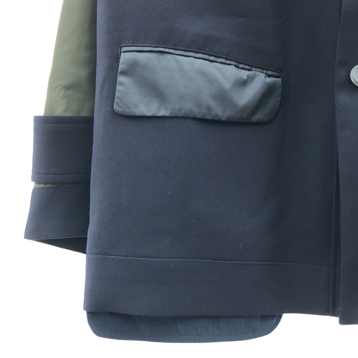 Maison Special / メゾンスペシャル インサイドアウト プライム オーバー バイカラー セミダブル テーラード ジャケット