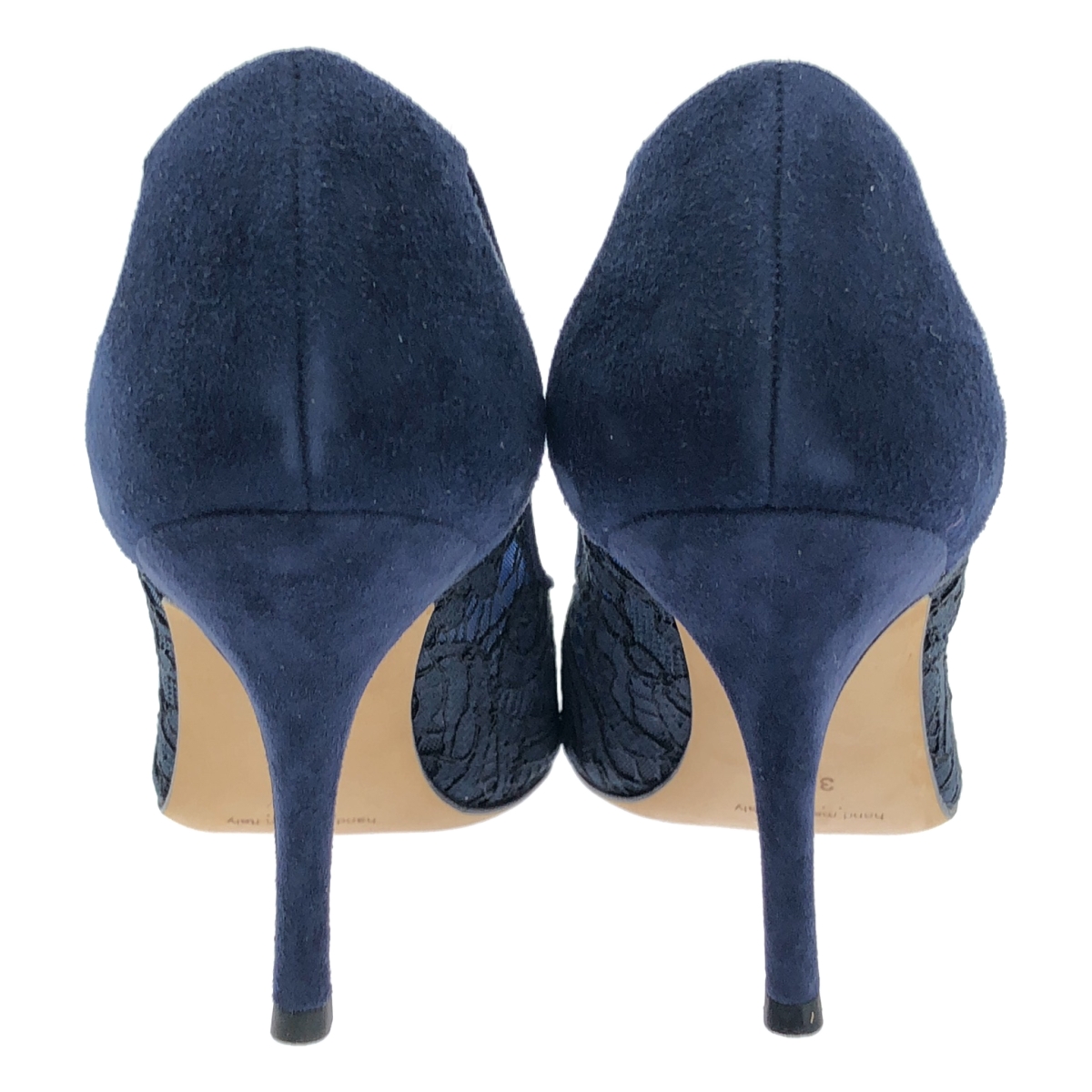 MANOLO BLAHNIK / マノロブラニク レース ポインテッドトゥ ヒール パンプス