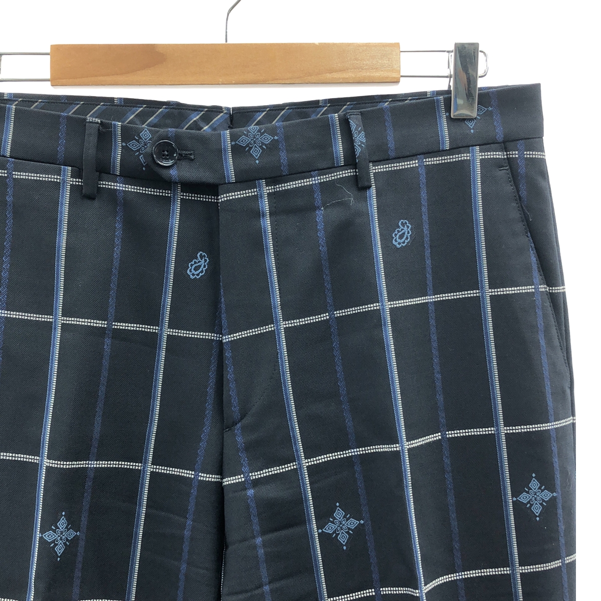 ETRO / エトロ ウール チェック テーパード スラックス