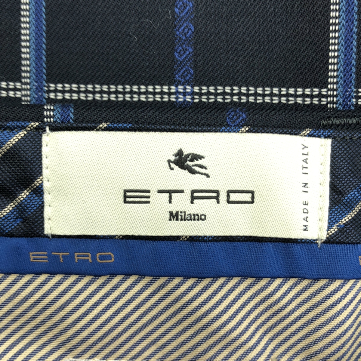 ETRO / エトロ ウール チェック テーパード スラックス