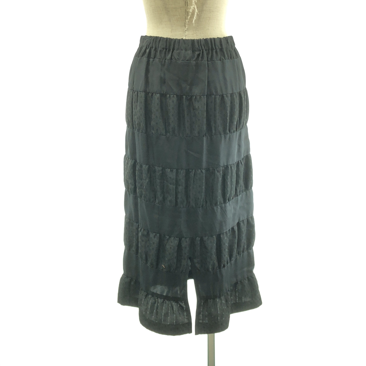 tricot COMME des GARCONS / トリココムデギャルソン レーヨン ポリエステル ボーダーイージーロングスカート