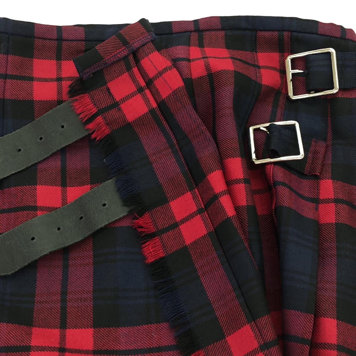 O'NEIL OF DUBLIN / オニールオブダブリン ウール チェック プリーツラップスカート