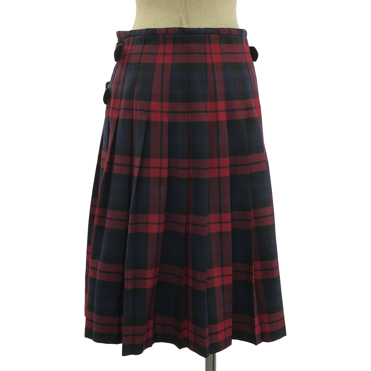 O'NEIL OF DUBLIN / オニールオブダブリン ウール チェック プリーツラップスカート