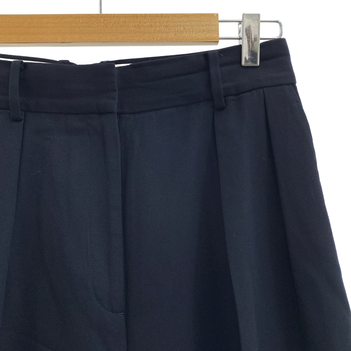 ebure / エブール レーヨン 2タック ワイド スラックス パンツ