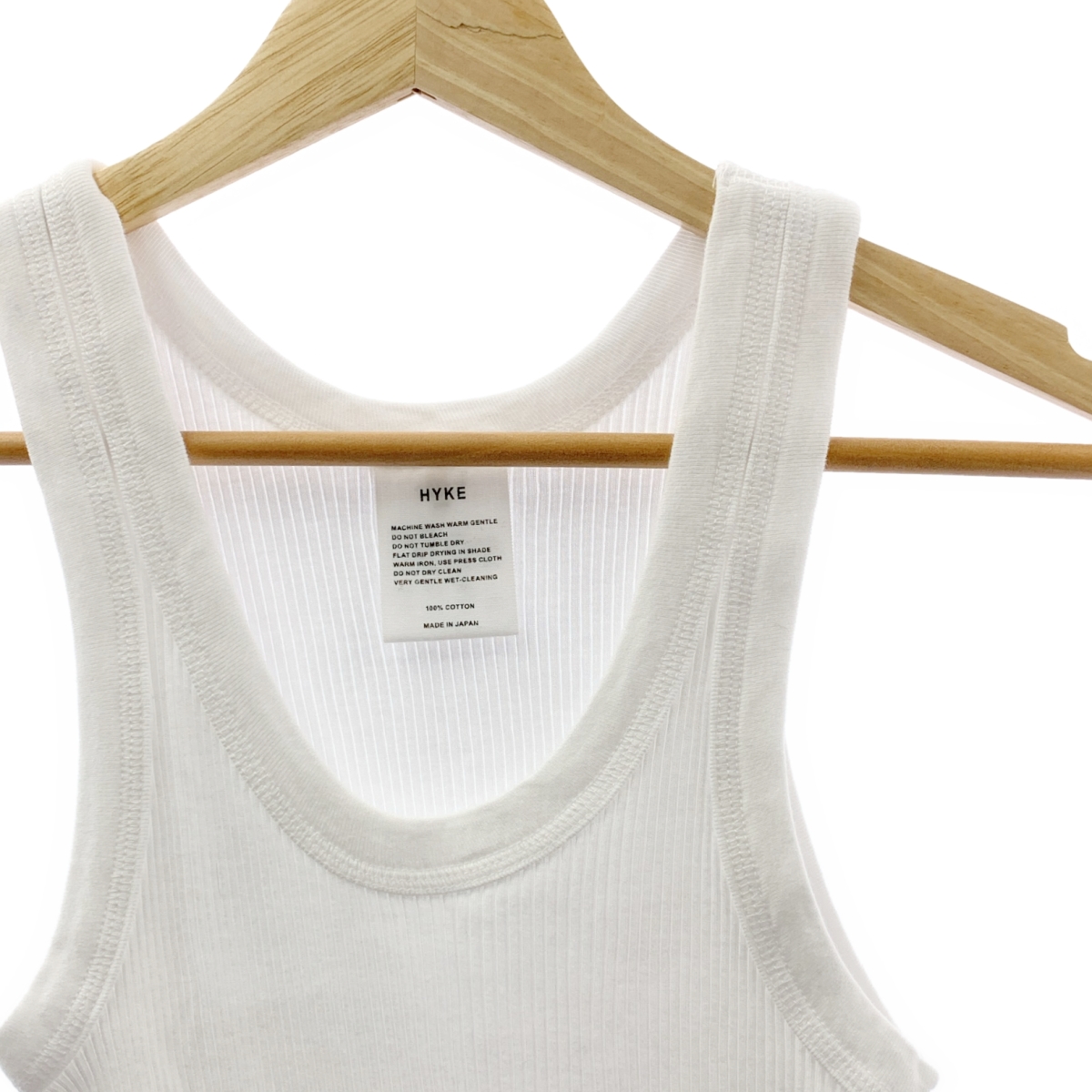 HYKE / ハイク コットンリブ タンクトップ