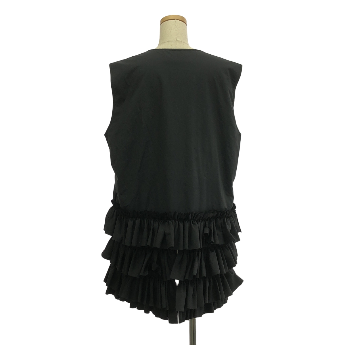 tricot COMME des GARCONS / トリココムデギャルソン フリル装飾 ドッキング ジップ ロングベスト