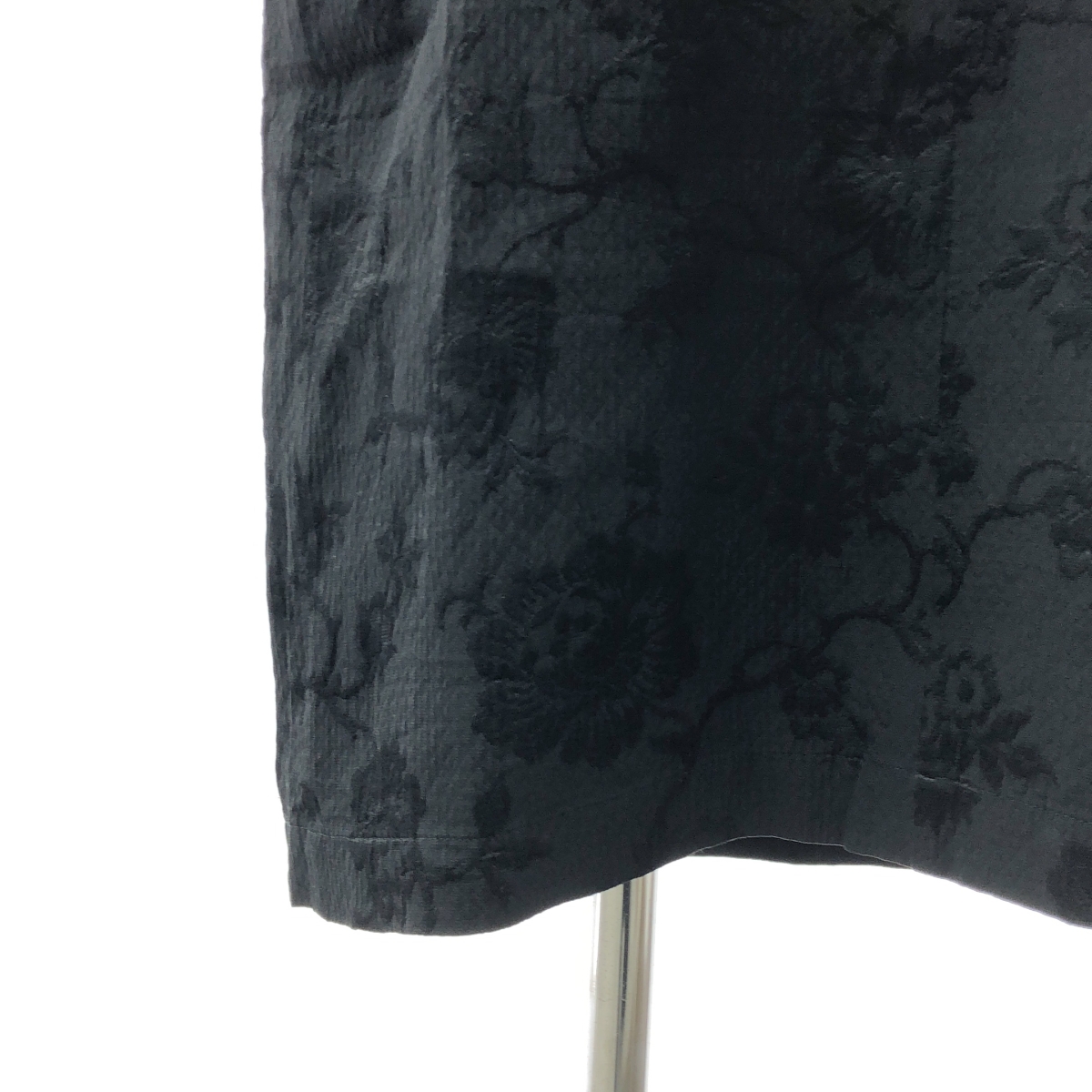 tricot COMME des GARCONS / トリココムデギャルソン レーヨン ジャガード フラワー バックギャザー リボン ワンピース