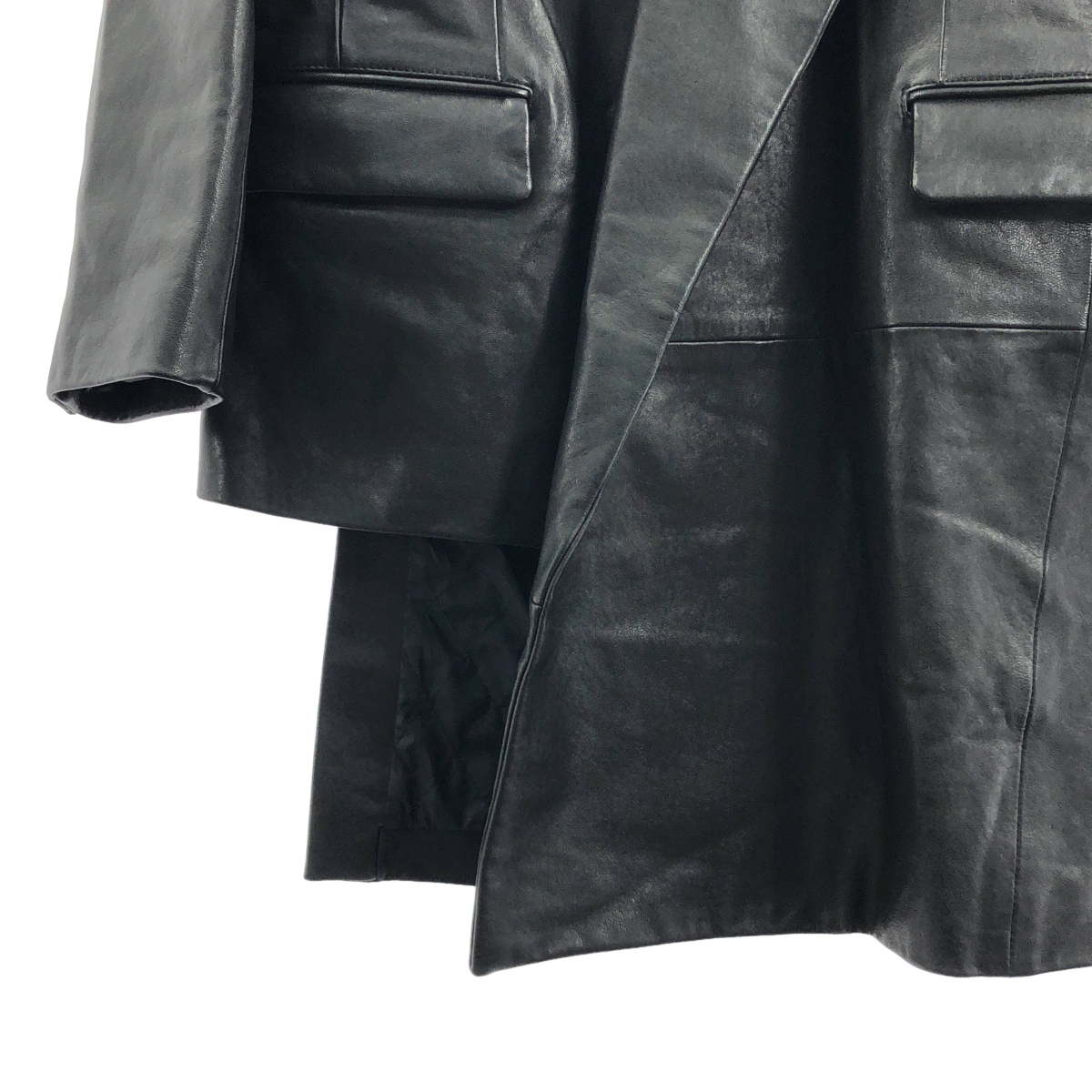 Ground Y / グラウンドワイ ラムレザー アシンメトリージャケット