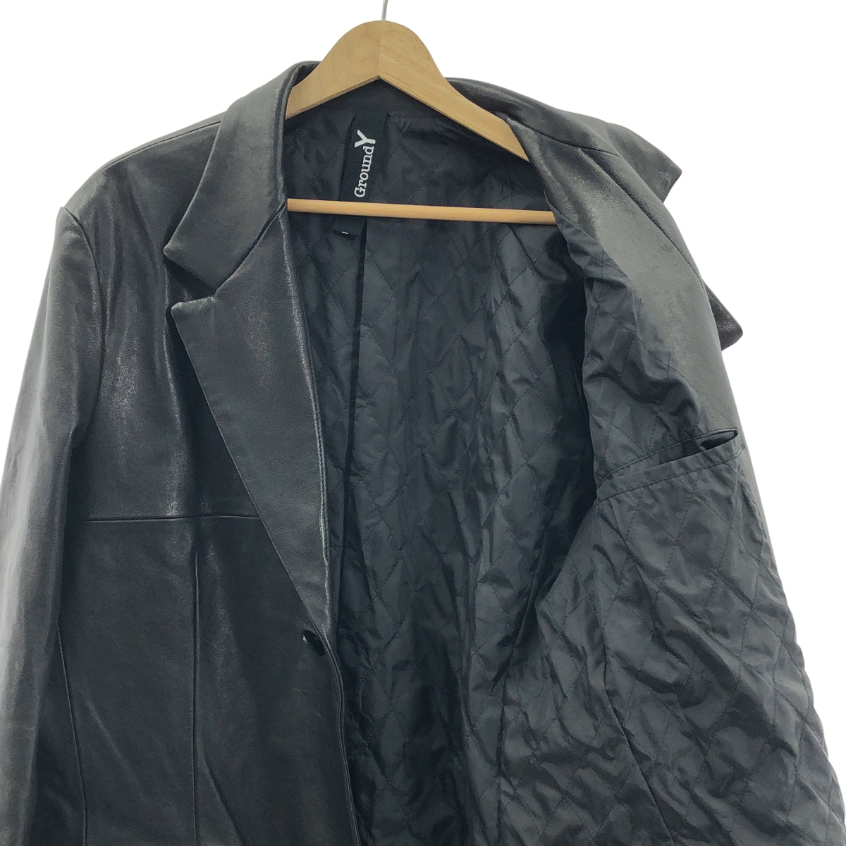 Ground Y / グラウンドワイ ラムレザー アシンメトリージャケット