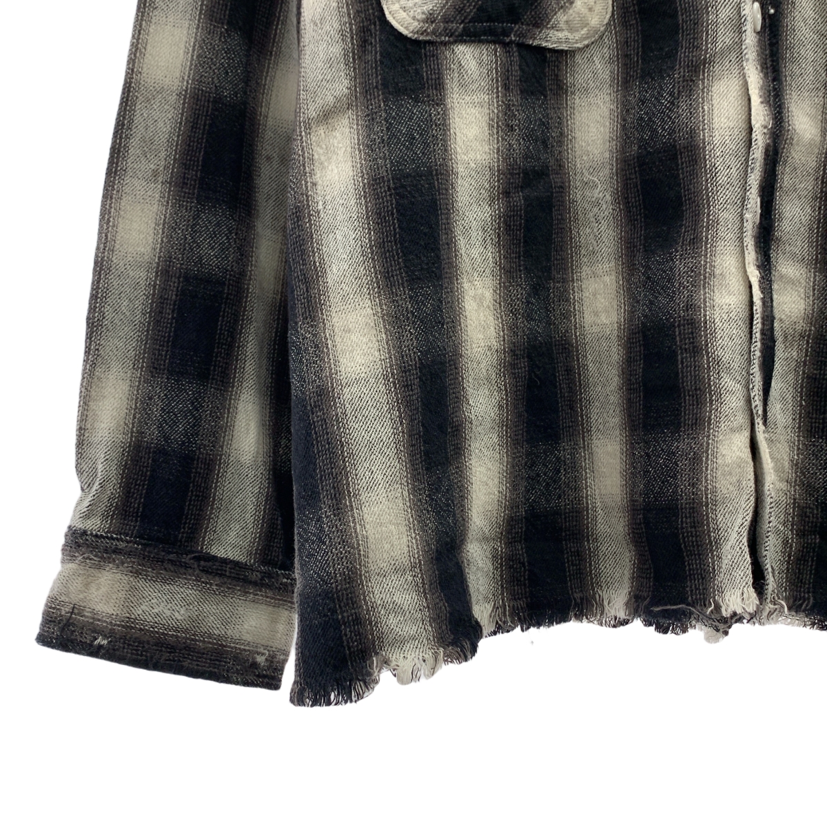 SAINT MICHAEL  Mxxxxxx / セントマイケル FRANNEL SHIRT / CHECK / ダメージ加工 フランネル シャツ