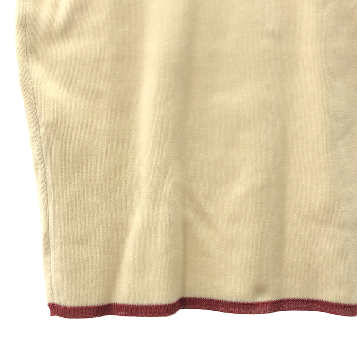 CHANEL / シャネル バック金ボタン 半袖 トリム ニット ワンピース