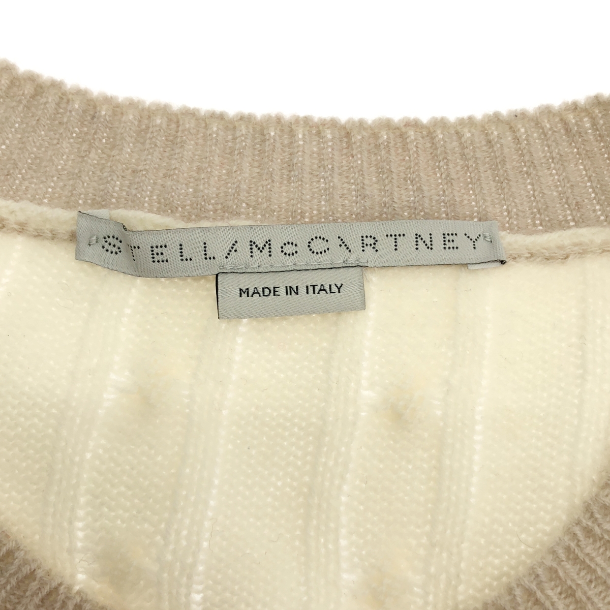 STELLA McCARTNEY / ステラマッカートニー レース切替 マルチカラー ウール ケーブルニット