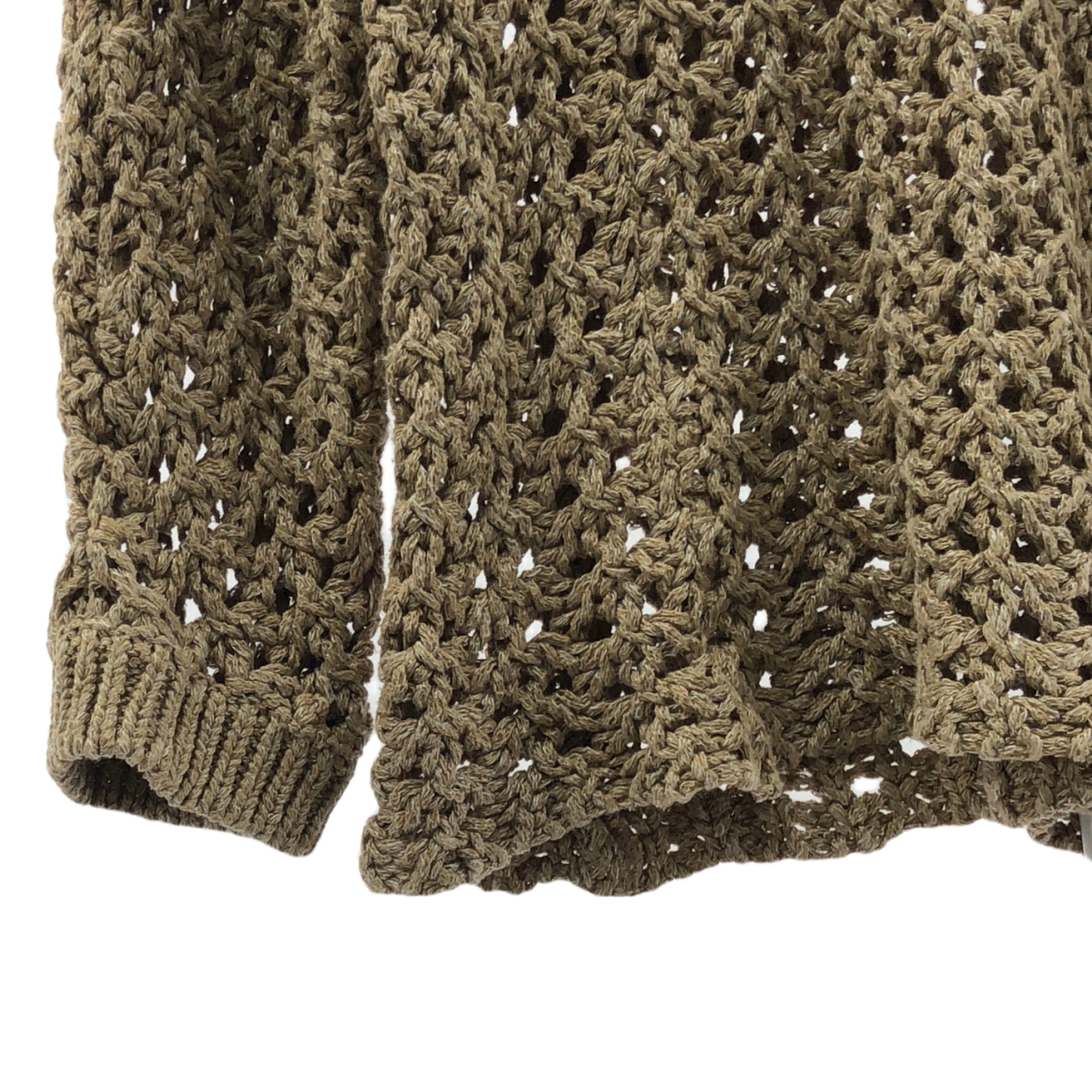 AKIRANAKA / アキラナカ シルクブレンド リネン コットン かぎ編み ニット セーター