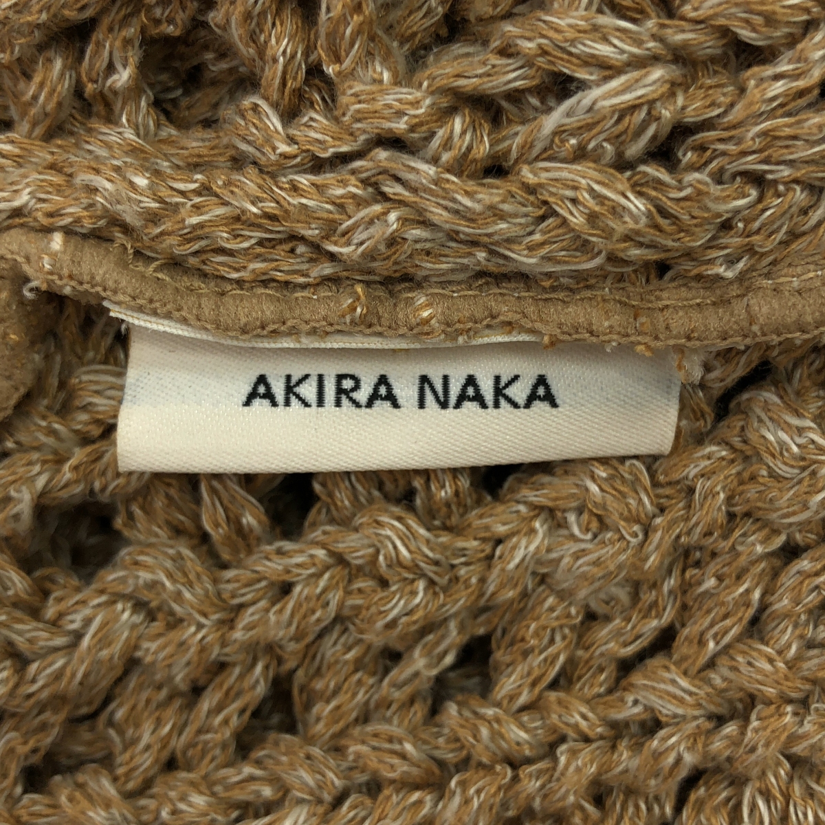 AKIRANAKA / アキラナカ シルクブレンド リネン コットン かぎ編み ニット セーター