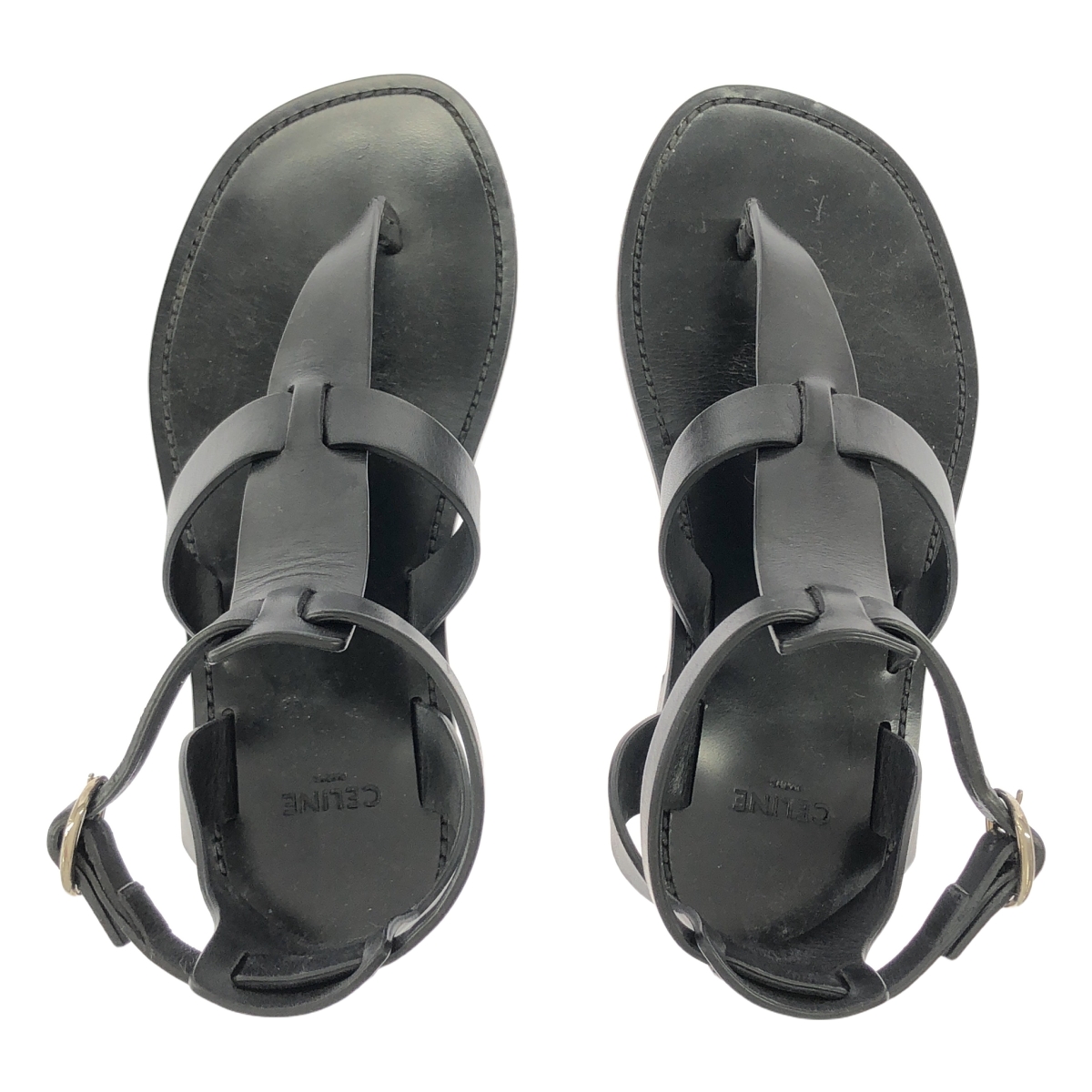CELINE / セリーヌ アンクルストラップ フラットサンダル