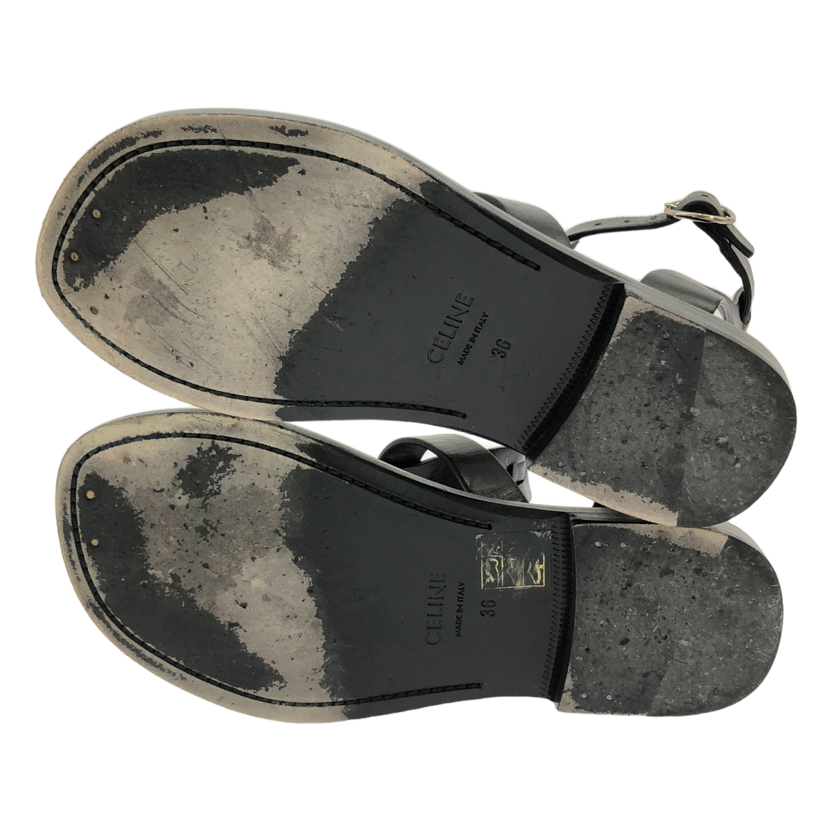 CELINE / セリーヌ アンクルストラップ フラットサンダル