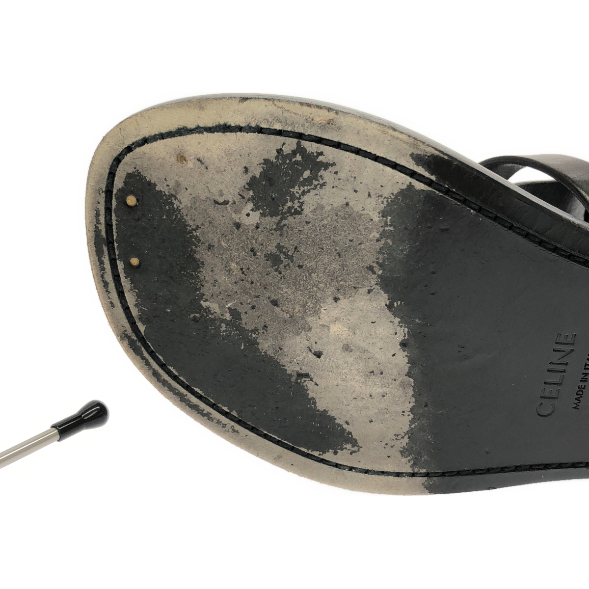 CELINE / セリーヌ アンクルストラップ フラットサンダル